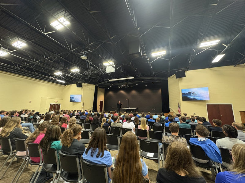 Speaking to several hundred students in a school chapel
